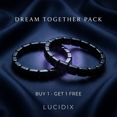 Lucidix Dream Together Pack - two hematite dream bands, buy one get one free